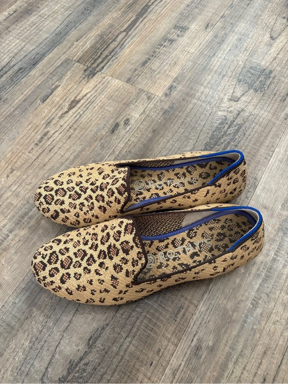 Rothy's The Loafer Leopard Cheetah Print Shoes Size 7.5